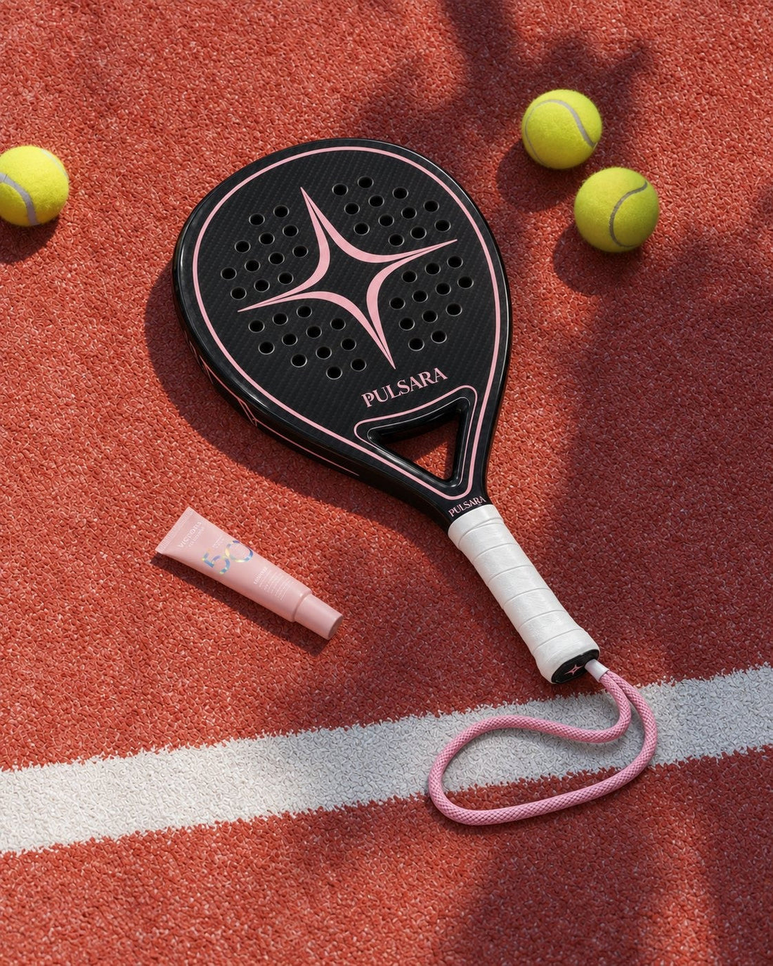 Pulsara padel racket on court