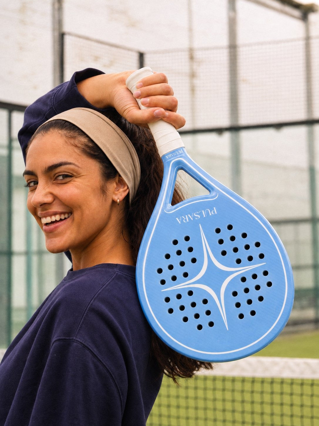Pulsara padel racket on court